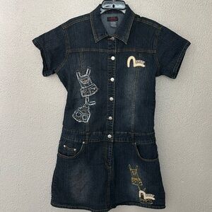 Rare Evisu Jean Denim Dress Plus Size Womens 1X